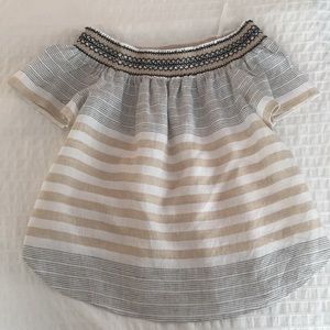 Vineyard Vines off-the-shoulder stripped shirt